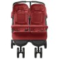 vidaXL Carrito para gemelos de acero rojo vidaXL Carrito para gemelos de acero rojo