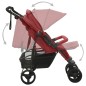 vidaXL Carrito para gemelos de acero rojo vidaXL Carrito para gemelos de acero rojo