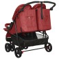 vidaXL Carrito para gemelos de acero rojo vidaXL Carrito para gemelos de acero rojo