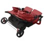 vidaXL Carrito para gemelos de acero rojo vidaXL Carrito para gemelos de acero rojo