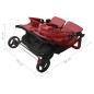 vidaXL Carrito para gemelos de acero rojo vidaXL Carrito para gemelos de acero rojo
