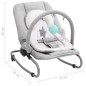 vidaXL Hamaca mecedora para bebés de acero gris claro vidaXL Hamaca mecedora para bebés de acero gris claro