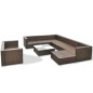 vidaXL Set muebles de jardín 10 pzas y cojines ratán sintético marrón vidaXL Set muebles de jardín 10 pzas y cojines ratán sintético marrón