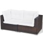 vidaXL Set muebles de jardín 10 pzas y cojines ratán sintético marrón vidaXL Set muebles de jardín 10 pzas y cojines ratán sintético marrón