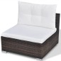 vidaXL Set muebles de jardín 10 pzas y cojines ratán sintético marrón vidaXL Set muebles de jardín 10 pzas y cojines ratán sintético marrón