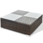 vidaXL Set muebles de jardín 10 pzas y cojines ratán sintético marrón vidaXL Set muebles de jardín 10 pzas y cojines ratán sintético marrón