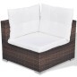 vidaXL Set muebles de jardín 10 pzas y cojines ratán sintético marrón vidaXL Set muebles de jardín 10 pzas y cojines ratán sintético marrón