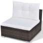 vidaXL Set muebles de jardín 10 pzas y cojines ratán sintético marrón vidaXL Set muebles de jardín 10 pzas y cojines ratán sintético marrón