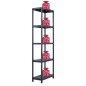 vidaXL Estantería de plástico 2 unidades 125 kg 60x30x180 cm negro