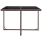 vidaXL Set comedor de jardín y cojines 9 piezas ratán sintético marrón