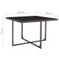 vidaXL Set comedor de jardín y cojines 9 piezas ratán sintético marrón