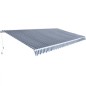 vidaXL Toldo plegable de operación manual 600 cm azul y blanco vidaXL Toldo plegable de operación manual 600 cm azul y blanco