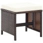 vidaXL Set comedor de jardín 5 piezas y cojines ratán sintético marrón vidaXL Set comedor de jardín 5 piezas y cojines ratán sintético marrón