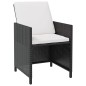 vidaXL Set comedor de jardín 11 pzas ratán sintético y madera negro vidaXL Set comedor de jardín 11 pzas ratán sintético y madera negro