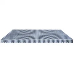 vidaXL Toldo plegable de operación manual 600 cm azul y blanco