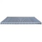vidaXL Toldo plegable de operación manual 600 cm azul y blanco vidaXL Toldo plegable de operación manual 600 cm azul y blanco
