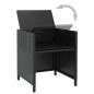 vidaXL Set comedor de jardín 11 pzas ratán sintético y madera negro vidaXL Set comedor de jardín 11 pzas ratán sintético y madera negro