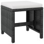 vidaXL Set comedor de jardín 11 pzas ratán sintético y madera negro vidaXL Set comedor de jardín 11 pzas ratán sintético y madera negro