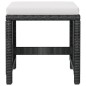 vidaXL Set comedor de jardín 11 pzas ratán sintético y madera negro vidaXL Set comedor de jardín 11 pzas ratán sintético y madera negro