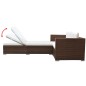 vidaXL Set muebles de jardín 3 piezas y cojines ratán sintético marrón vidaXL Set muebles de jardín 3 piezas y cojines ratán sintético marrón