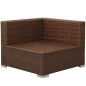 vidaXL Set muebles de jardín 3 piezas y cojines ratán sintético marrón vidaXL Set muebles de jardín 3 piezas y cojines ratán sintético marrón