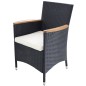 vidaXL Set comedor de jardín 11 piezas y cojines ratán sintético negro vidaXL Set comedor de jardín 11 piezas y cojines ratán sintético negro