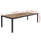 vidaXL Set comedor de jardín 11 piezas y cojines ratán sintético negro vidaXL Set comedor de jardín 11 piezas y cojines ratán sintético negro
