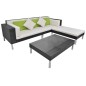 vidaXL Set de muebles de jardín 4 pzas y cojines ratán sintético negro vidaXL Set de muebles de jardín 4 pzas y cojines ratán sintético negro