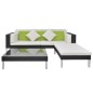 vidaXL Set de muebles de jardín 4 pzas y cojines ratán sintético negro vidaXL Set de muebles de jardín 4 pzas y cojines ratán sintético negro