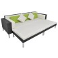 vidaXL Set de muebles de jardín 4 pzas y cojines ratán sintético negro vidaXL Set de muebles de jardín 4 pzas y cojines ratán sintético negro