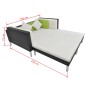vidaXL Set de muebles de jardín 4 pzas y cojines ratán sintético negro vidaXL Set de muebles de jardín 4 pzas y cojines ratán sintético negro
