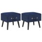 vidaXL Mesitas de noche 2 unidades 40x35x40 cm terciopelo azul vidaXL Mesitas de noche 2 unidades 40x35x40 cm terciopelo azul