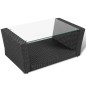 vidaXL Set de muebles de jardín 4 pzas y cojines ratán sintético negro