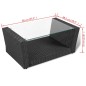 vidaXL Set de muebles de jardín 4 pzas y cojines ratán sintético negro