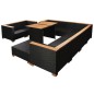 vidaXL Set muebles de jardín 10 piezas y cojines ratán sintético negro vidaXL Set muebles de jardín 10 piezas y cojines ratán sintético negro