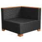vidaXL Set muebles de jardín 10 piezas y cojines ratán sintético negro vidaXL Set muebles de jardín 10 piezas y cojines ratán sintético negro