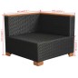 vidaXL Set muebles de jardín 10 piezas y cojines ratán sintético negro vidaXL Set muebles de jardín 10 piezas y cojines ratán sintético negro