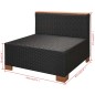vidaXL Set muebles de jardín 10 piezas y cojines ratán sintético negro vidaXL Set muebles de jardín 10 piezas y cojines ratán sintético negro