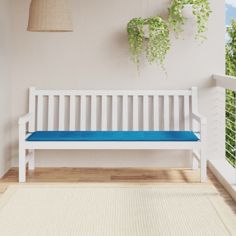 vidaXL Cojín de banco de jardín tela Oxford azul 180x50x3 cm vidaXL Cojín de banco de jardín tela Oxford azul 180x50x3 cm