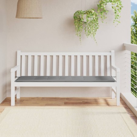 vidaXL Cojín de banco de jardín tela Oxford gris 180x50x3 cm