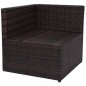 vidaXL Set muebles de jardín 5 piezas y cojines ratán sintético marrón vidaXL Set muebles de jardín 5 piezas y cojines ratán sintético marrón