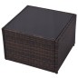 vidaXL Set muebles de jardín 5 piezas y cojines ratán sintético marrón vidaXL Set muebles de jardín 5 piezas y cojines ratán sintético marrón