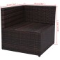 vidaXL Set muebles de jardín 5 piezas y cojines ratán sintético marrón vidaXL Set muebles de jardín 5 piezas y cojines ratán sintético marrón