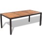 vidaXL Set de comedor de jardín 9 piezas y cojines ratán sintético