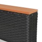 vidaXL Muebles de jardín y cojines 7 piezas ratán sintético negro