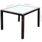 vidaXL Set comedor de jardín 5 piezas y cojines ratán sintético marrón vidaXL Set comedor de jardín 5 piezas y cojines ratán sintético marrón