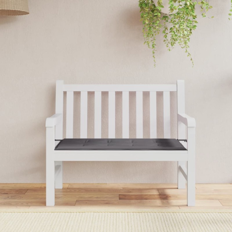 vidaXL Cojín de banco de jardín tela Oxford gris antracita 100x50x3 cm vidaXL Cojín de banco de jardín tela Oxford gris antracita 100x50x3 cm