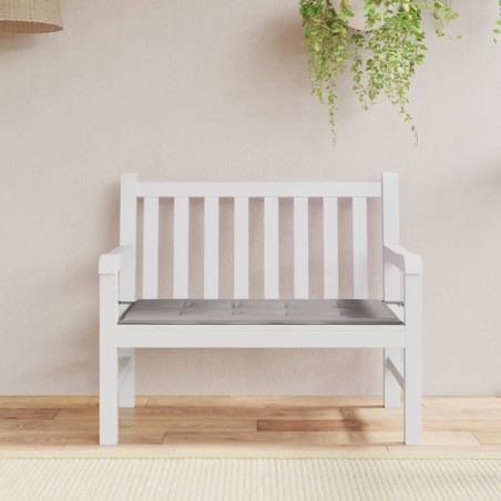 vidaXL Cojín de banco de jardín tela Oxford gris 120x50x3 cm