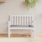vidaXL Cojín de banco de jardín tela Oxford gris 120x50x3 cm