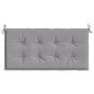vidaXL Cojín de banco de jardín tela Oxford gris 120x50x3 cm